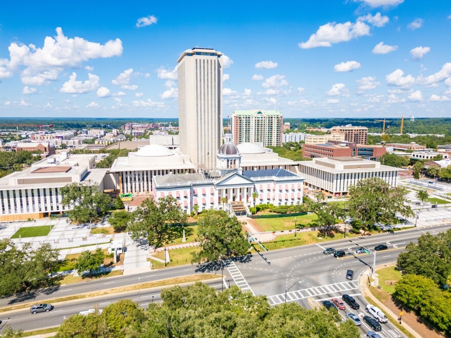 Aerial view of the Florida Capitol in Tallahassee