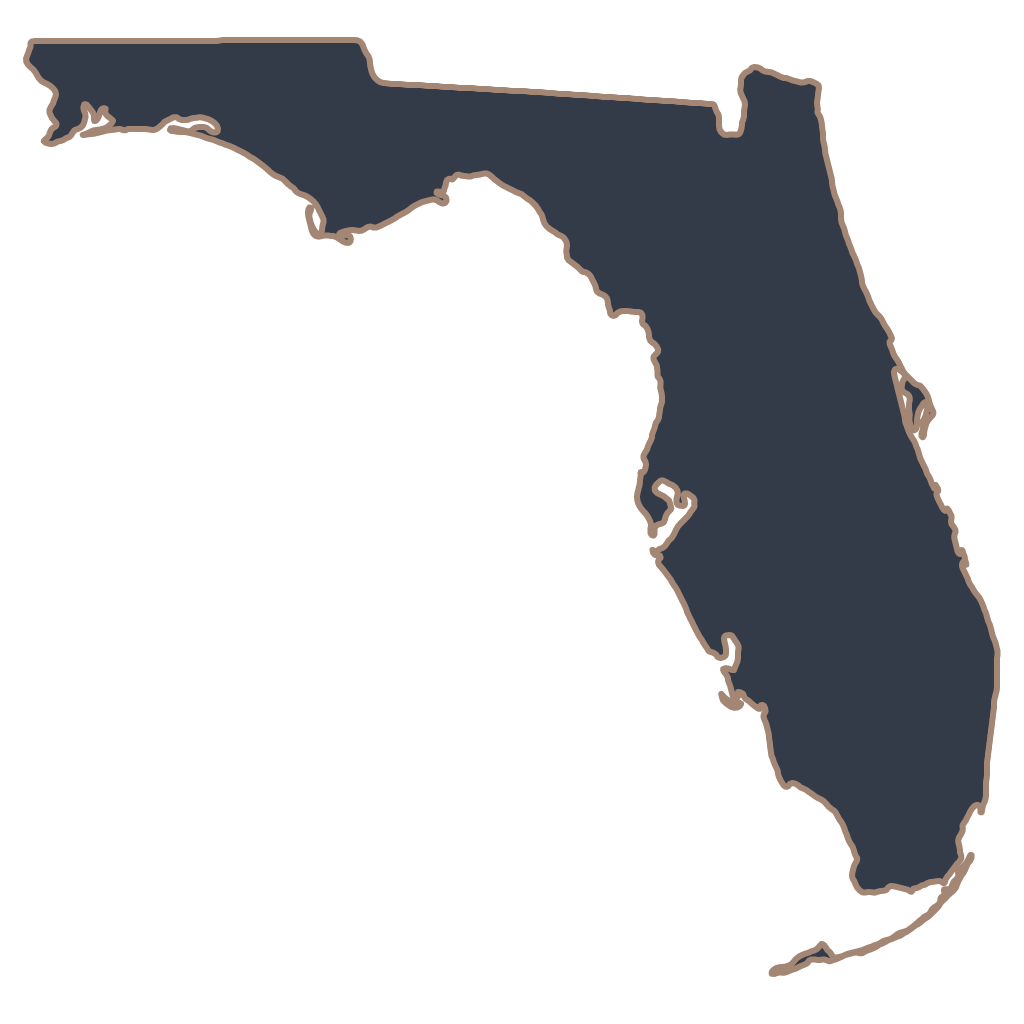 Outline map of Florida